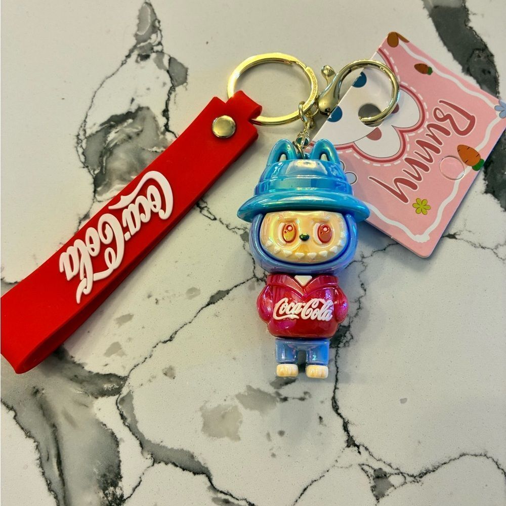 Coca Cola Colorful LabubuKeychain